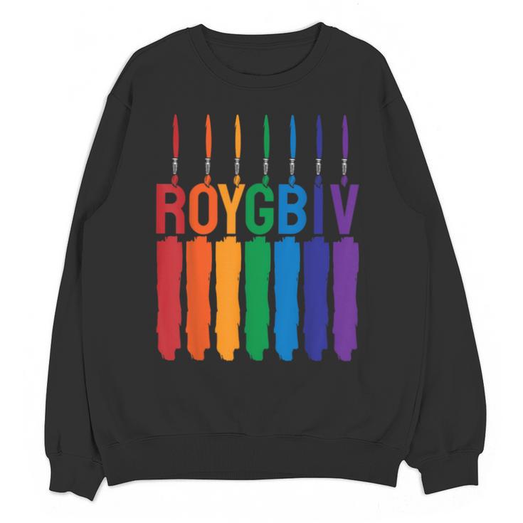 Rainbow Roygbiv Kids Artist Costume Art Teacher Unisex Sweatshirt
