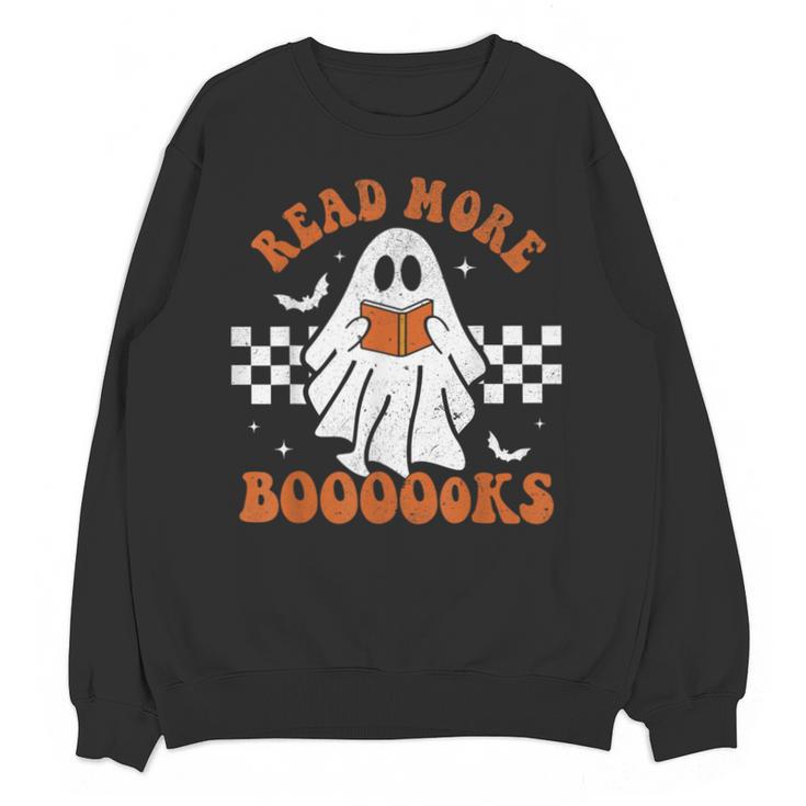 Read More Books Cute Ghost Reading Book Teacher Halloween Unisex Sweatshirt