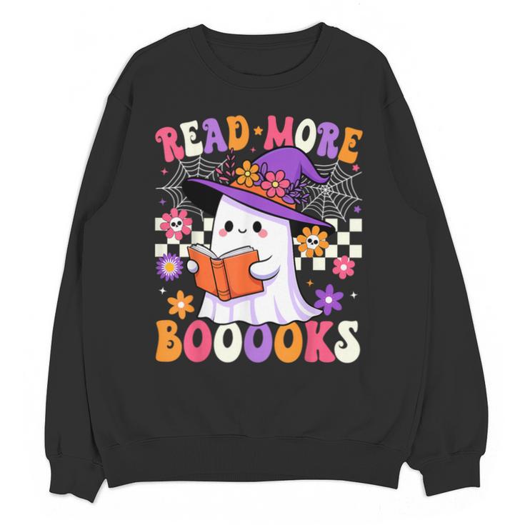 Read More Books Ghost Reading Book Teacher Halloween Unisex Sweatshirt