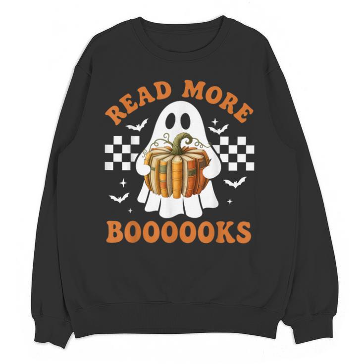 Read More Books Halloween Retro Pumpkin Reading Fall Teacher Unisex Sweatshirt