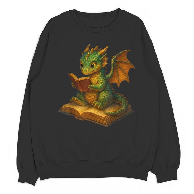 Reading Dragon Shirt For Bookish Teacher Librarian Bookworm Unisex Sweatshirt
