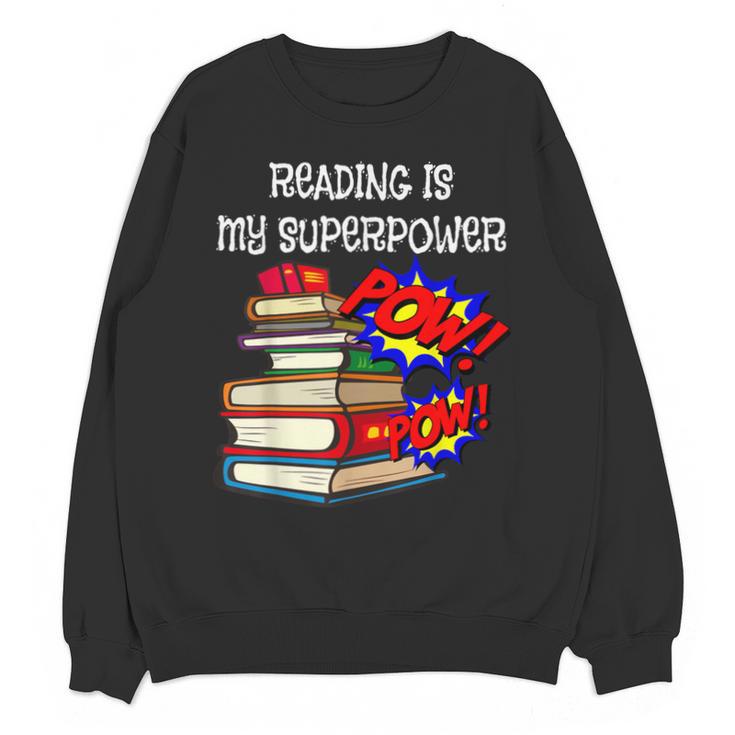 Reading Is My Super Power Superhero Best English Teacher Unisex Sweatshirt