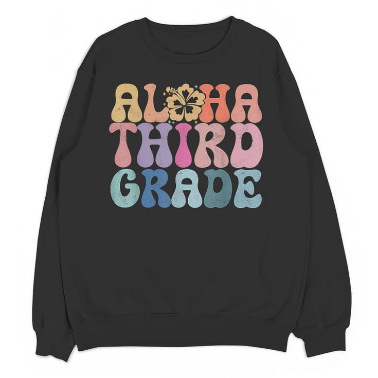 Retro Aloha Third Grade Teacher Summer Vacation Beach Hawaii Unisex Sweatshirt