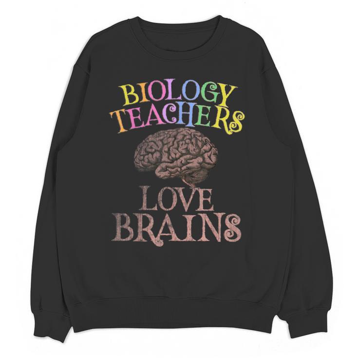 Retro BIOLOGY TEACHERS LOVE BRAINS This Is My Scary STEM Unisex Sweatshirt
