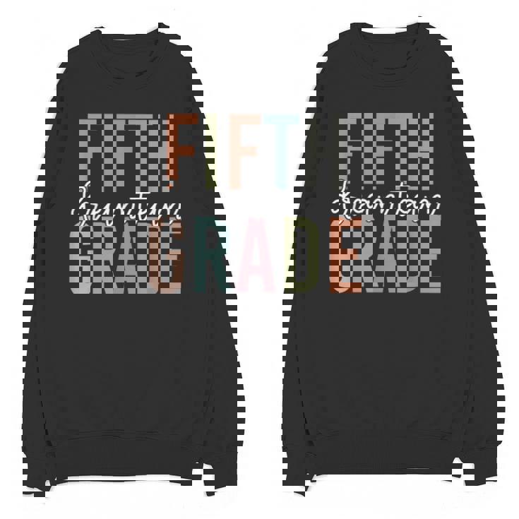 Retro Fifth Grade Dream Team Groovy Teacher Back To School Men Women Girls Kids Unisex Sweatshirt
