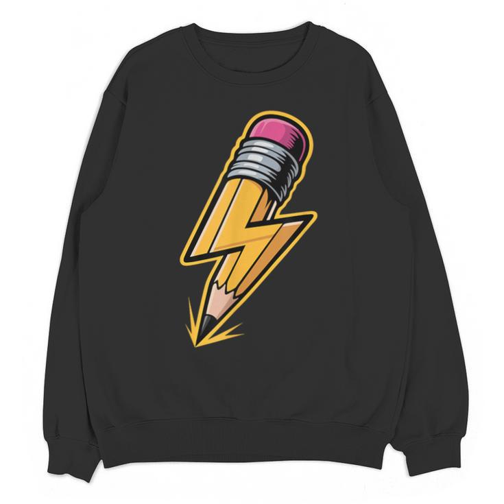 Retro Pencil Pencil Back To School Teacher Student Unisex Sweatshirt