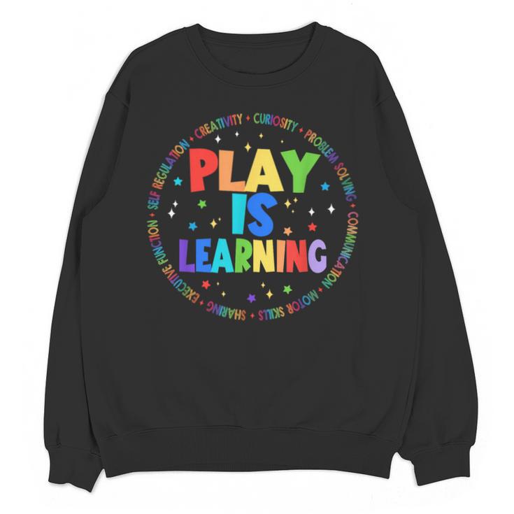 Retro Play Is Learning Teacher Back To School Unisex Sweatshirt