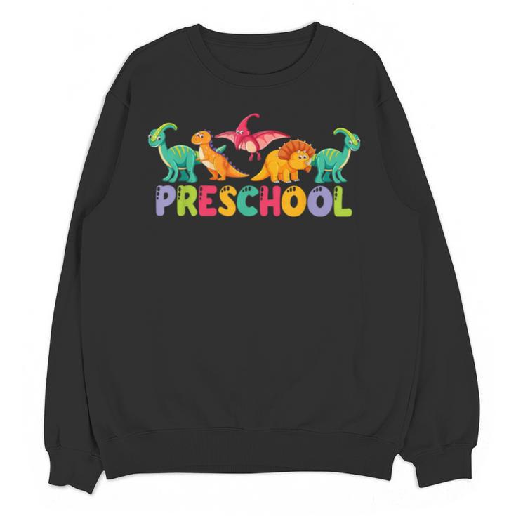 Retro Preschool Cute Dinosaur Preschool Teacher Kids Boys Unisex Sweatshirt