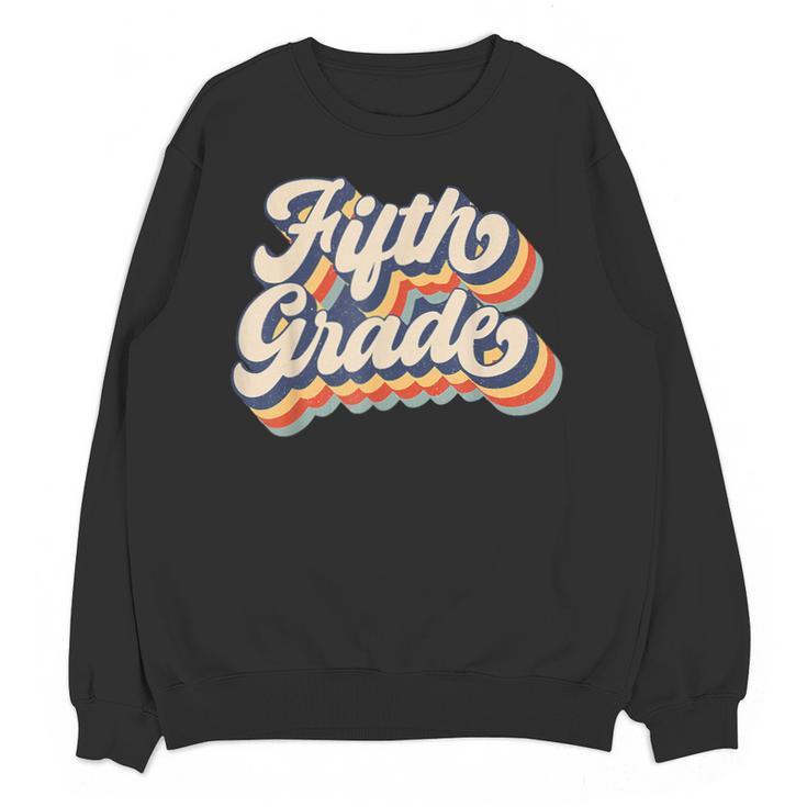 Retro Sunset Fifth Grade Teacher & Student Back To School Unisex Sweatshirt