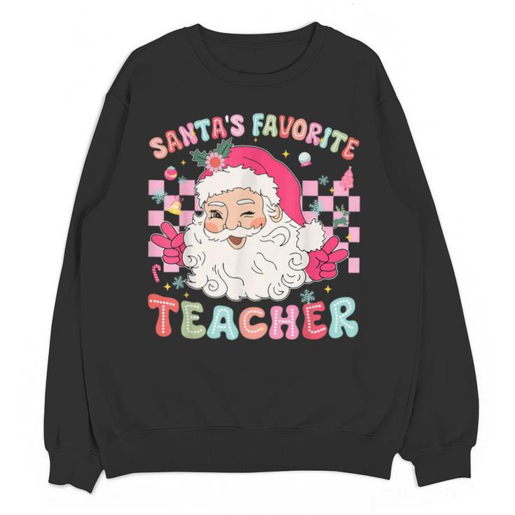 Santa Favorite Teacher Shirt Teacher Christmas Unisex Sweatshirt