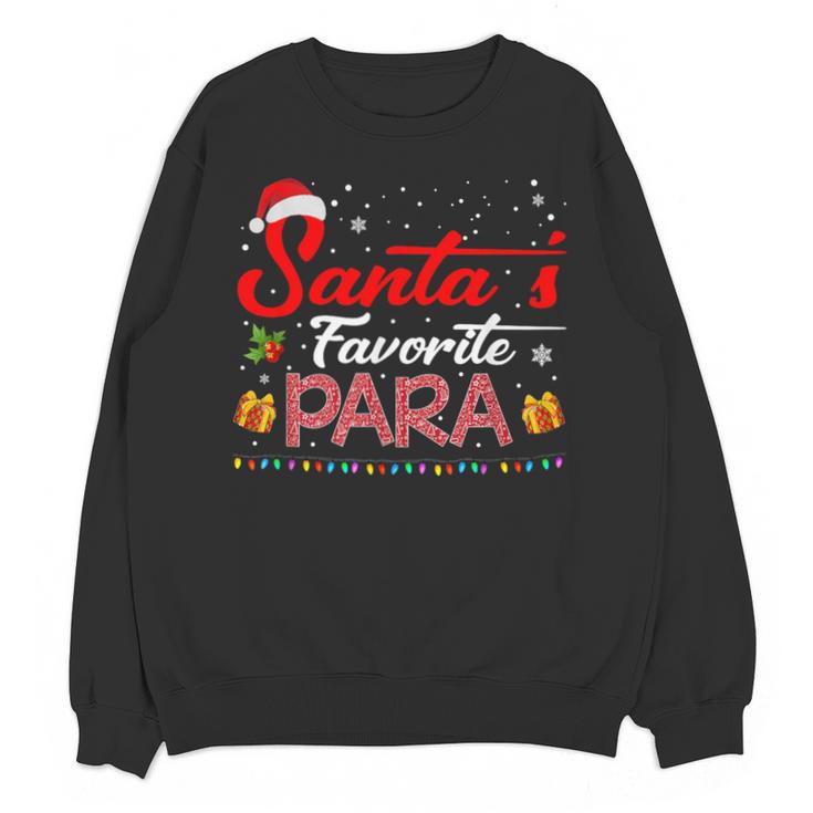 Santa's Favorite Para Christmas Paraprofessional Teacher Unisex Sweatshirt