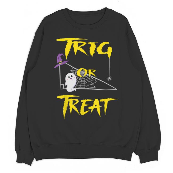 School Math Teacher Halloween 2022 Trig Or Treat Shirt Unisex Sweatshirt, trending gift