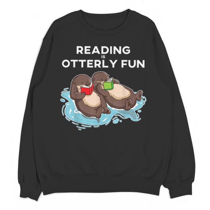 Sea Otter Book Reading Shirt For Bookworm Teachers Unisex Sweatshirt