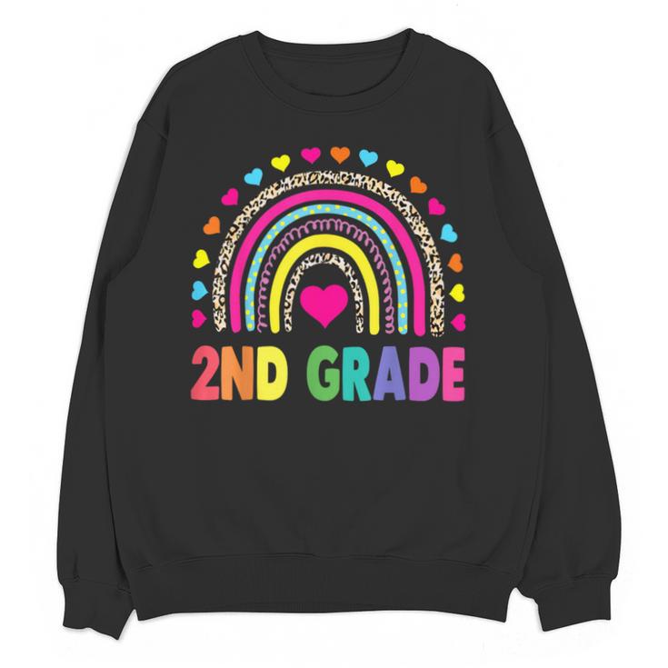 Second Grade Rainbow Girls Boys Teacher Team 2nd Grade Squad Unisex Sweatshirt