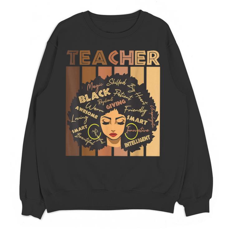 Smart Teacher Afro Girl Melanin African American Wowen Unisex Sweatshirt