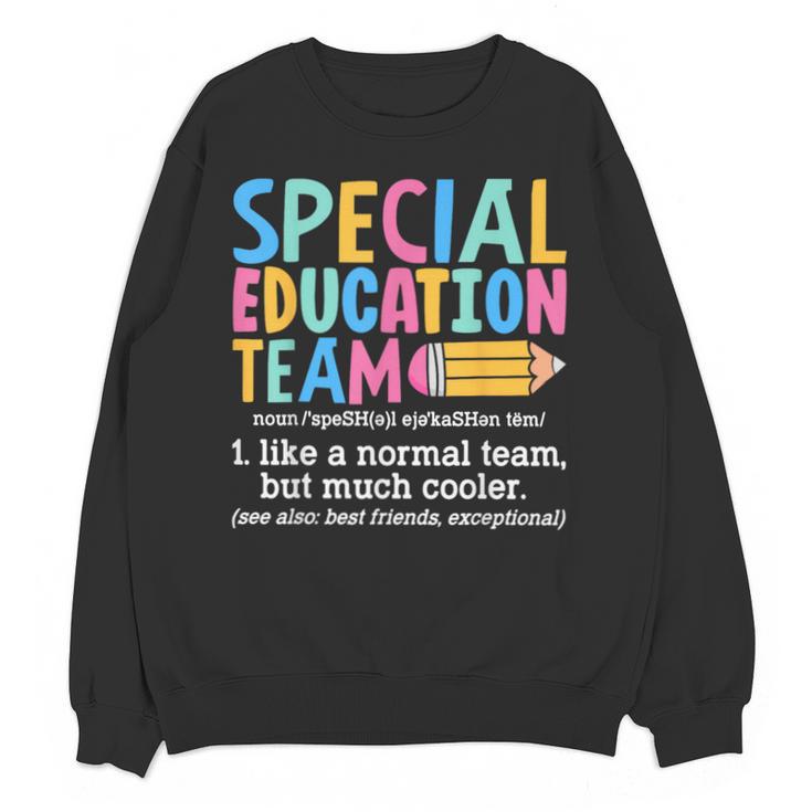 Special Education Team Definition Retro Ed Team Crew Teacher Unisex Sweatshirt