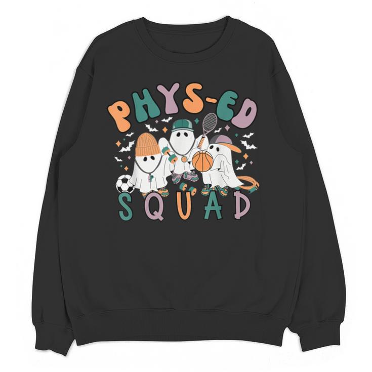 Spooky Ghost PE Teacher Squad Physical Education Halloween Unisex Sweatshirt