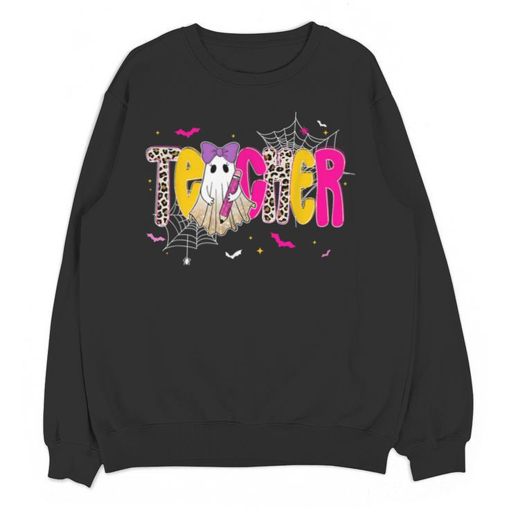 Spooky Halloween Teacher Para Counselor SPED Preppy Boo Kids Unisex Sweatshirt