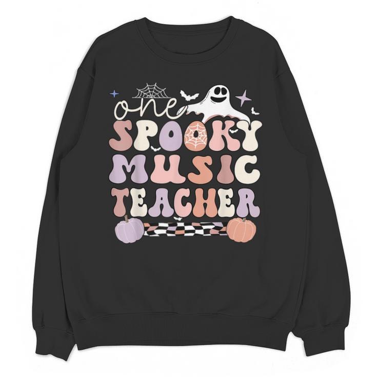 Spooky Music Teacher Halloween Music Teaching Men Women Unisex Sweatshirt