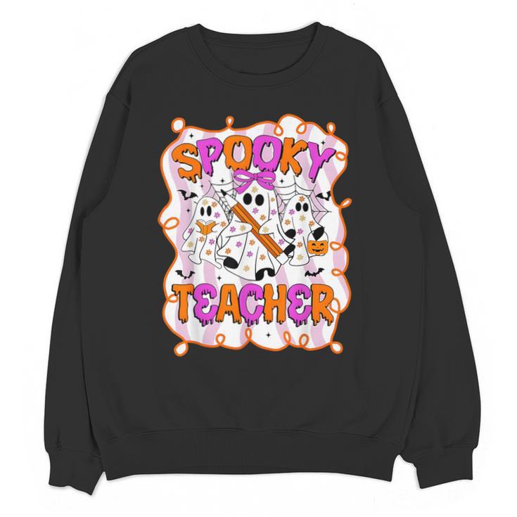 Spooky Teacher Ghost Pencil Teacher Halloween Teacher Unisex Sweatshirt