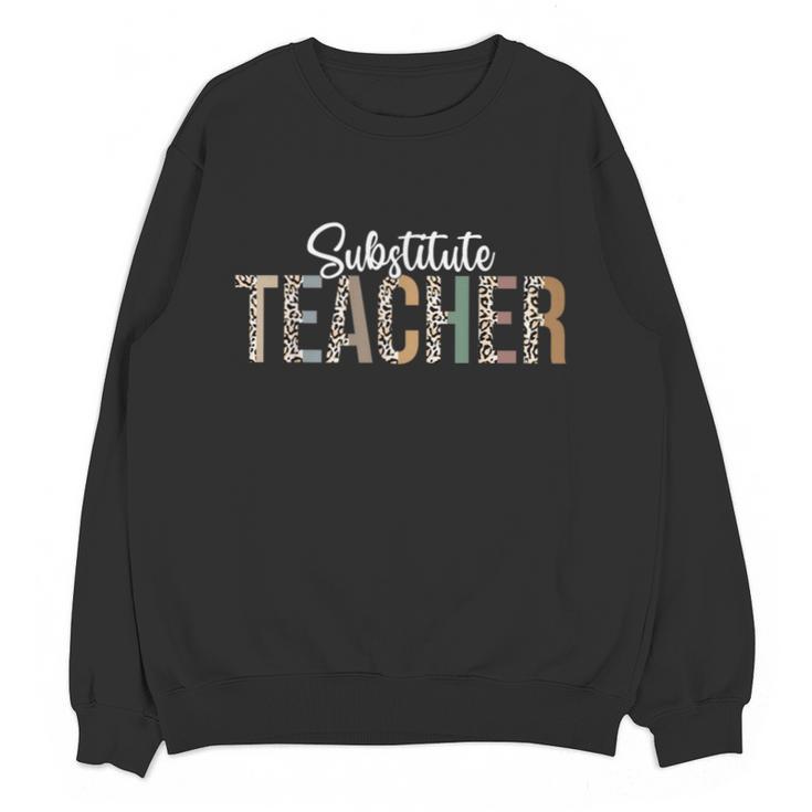 Substitute Teacher Supplies For Teachers Leopard For Men Women Unisex Sweatshirt
