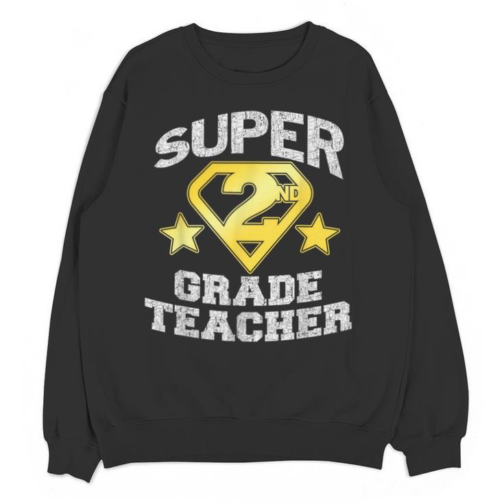 Super 2nd Grade Teacher Hero Unisex Sweatshirt