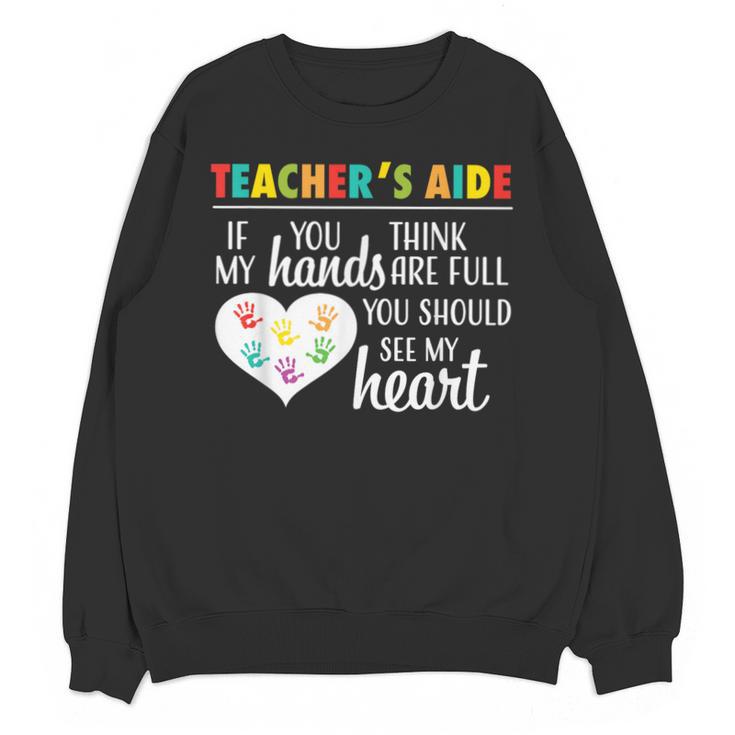 Teacher Aide Appreciation Cute Heart Tee For Women Unisex Sweatshirt