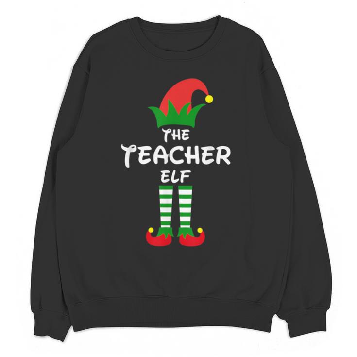 The Teacher Elf Family Matching Group Idea Christmas Unisex Sweatshirt