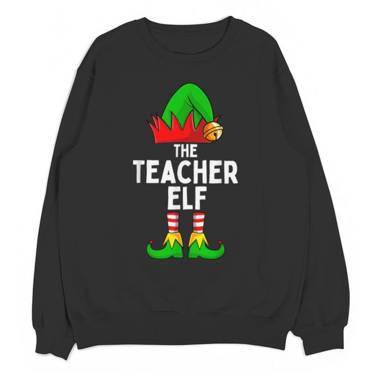 Teacher Elf Matching Family Christmas Women Men Unisex Sweatshirt