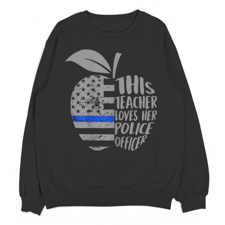 This Teacher Loves Her Police Officer Wife Saying Unisex Sweatshirt