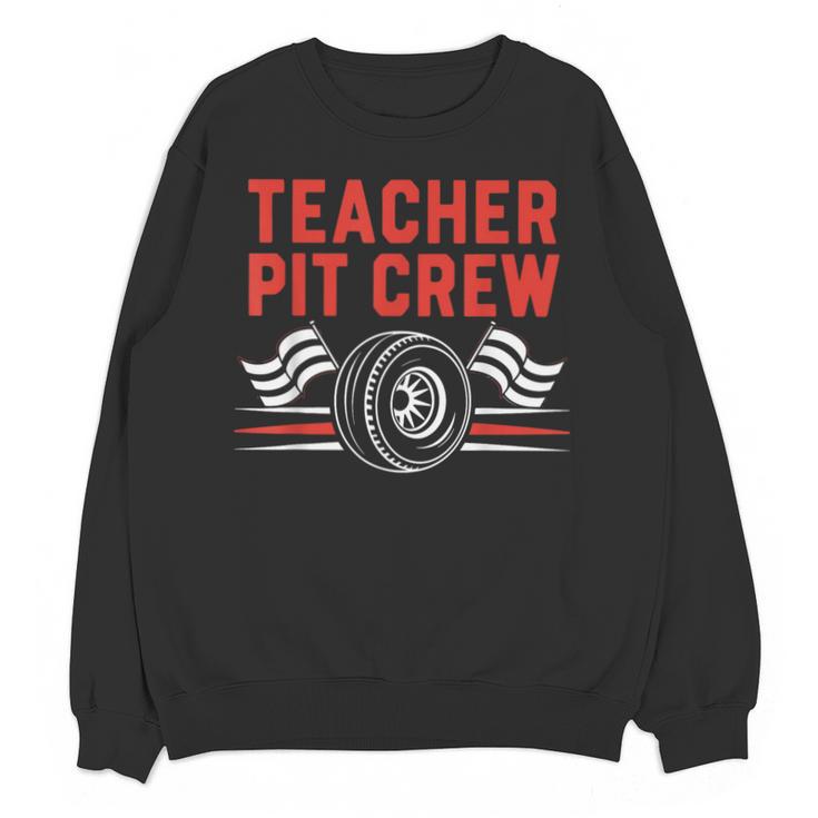 Teacher Pit Crew Race Car Driver Costume Men Women Kids Unisex Sweatshirt