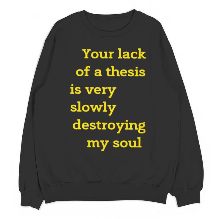 Teacher Or Professor Essay Thesis Writing Joke For Men Women Unisex Sweatshirt