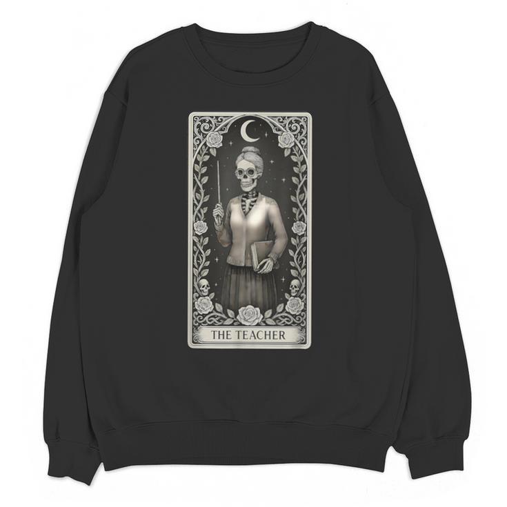The Teacher Skeleton Tarot Card Unisex Sweatshirt