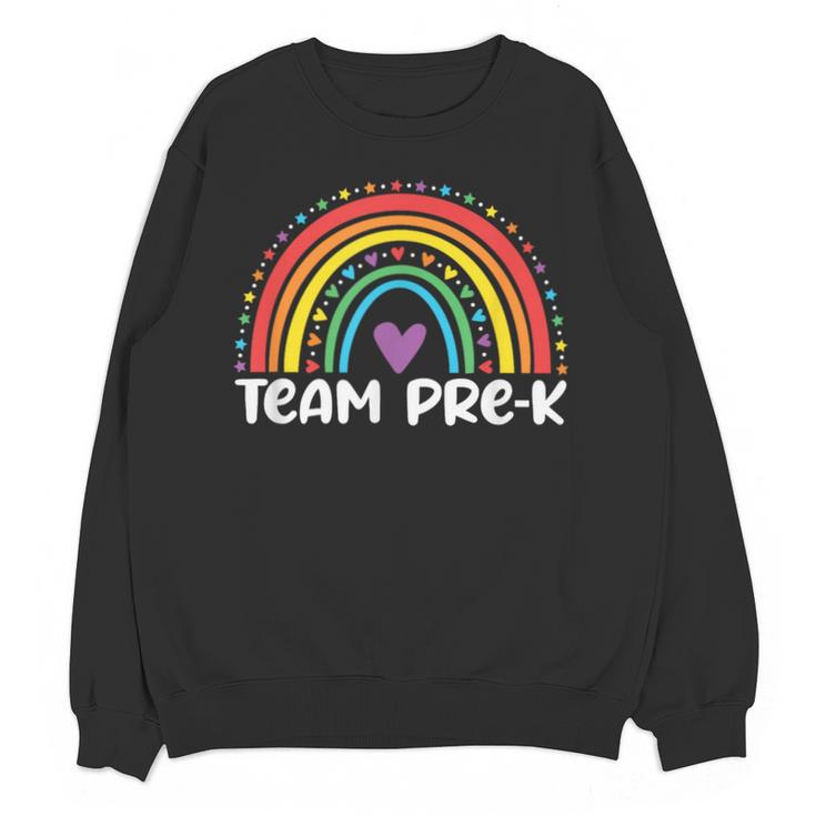 Team Pre-K Teacher Crew Squad Hello Back School Graduation Unisex Sweatshirt
