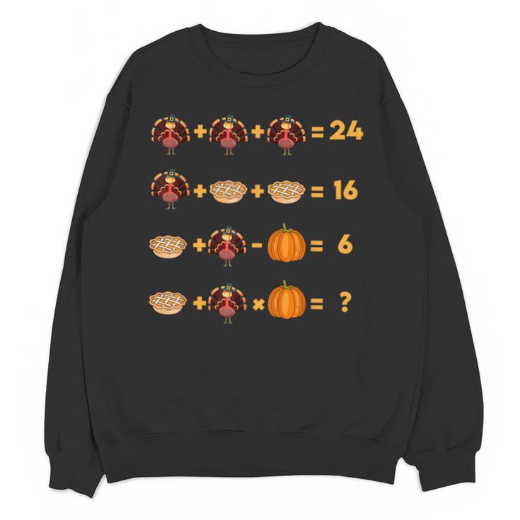 Thanksgiving Order Of Operations Turkey Quiz Math Teacher Unisex Sweatshirt