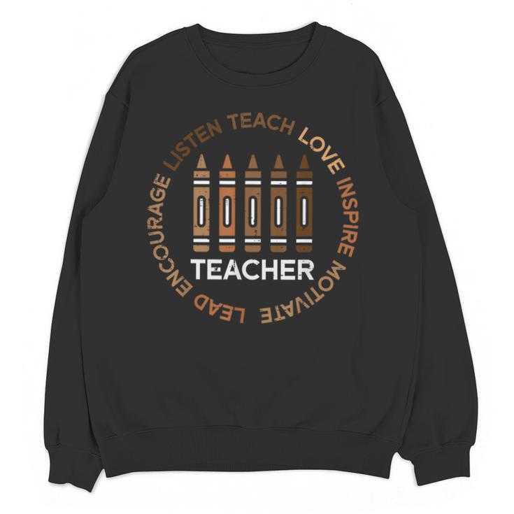 History Teacher Teach Love African American Men Women Unisex Sweatshirt