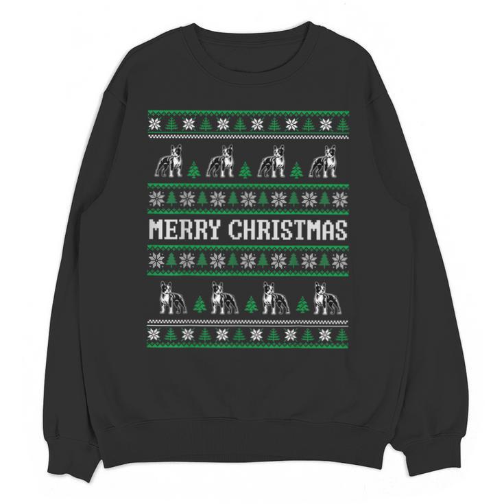 Ugly Sweater Boston Terrier Dog Christmas Dog Lover Xmas Men Women Kids Unisex Sweatshirt