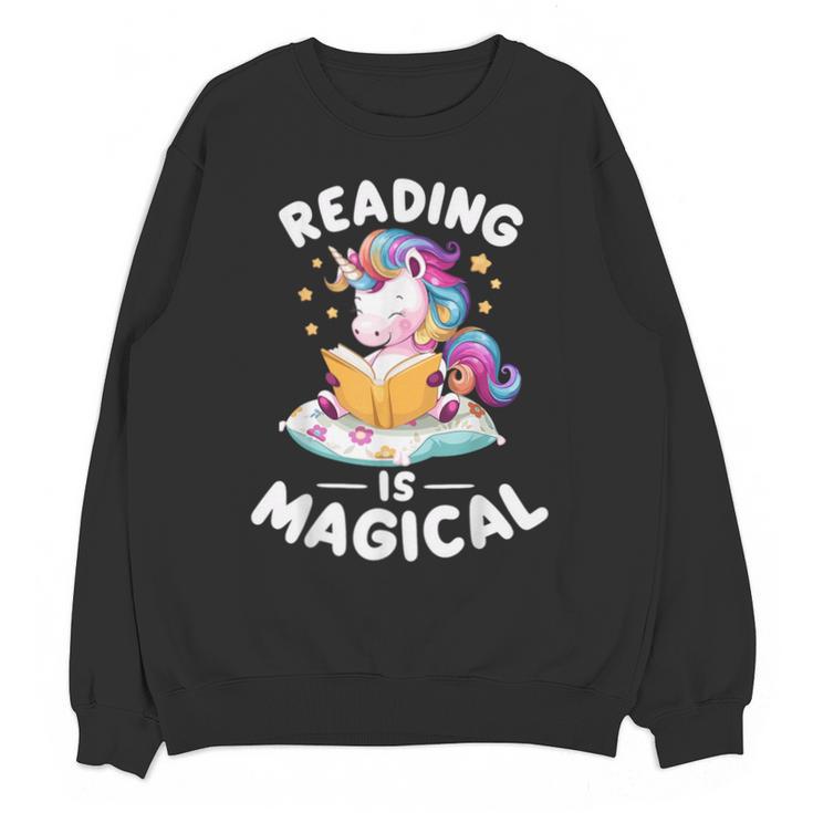 Unicorn Teacher Reading Is Magical Book Unisex Sweatshirt