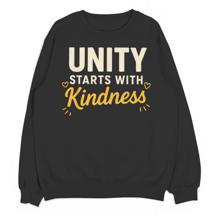 Unity Kindness Shirt Women Teachers Kids Unity Day Orange Unisex Sweatshirt