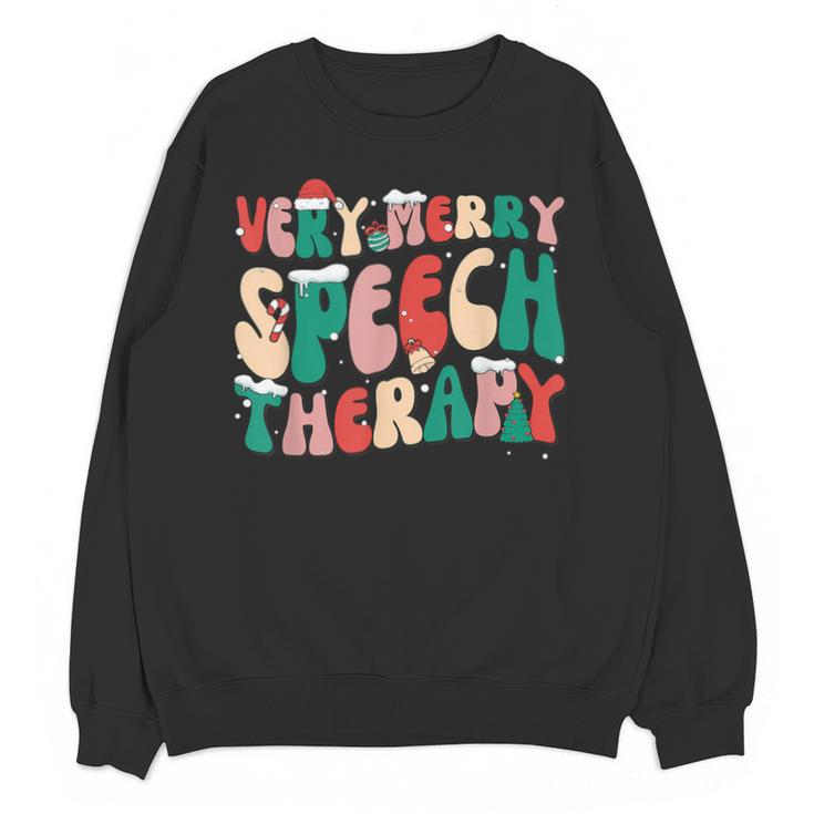 Verry Merry Speech Language Pathologist Teacher Christmas Unisex Sweatshirt