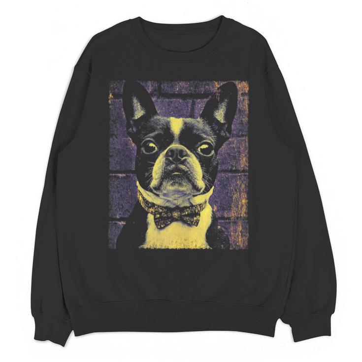 Vintage Boston Terrier Dog Unisex Sweatshirt
