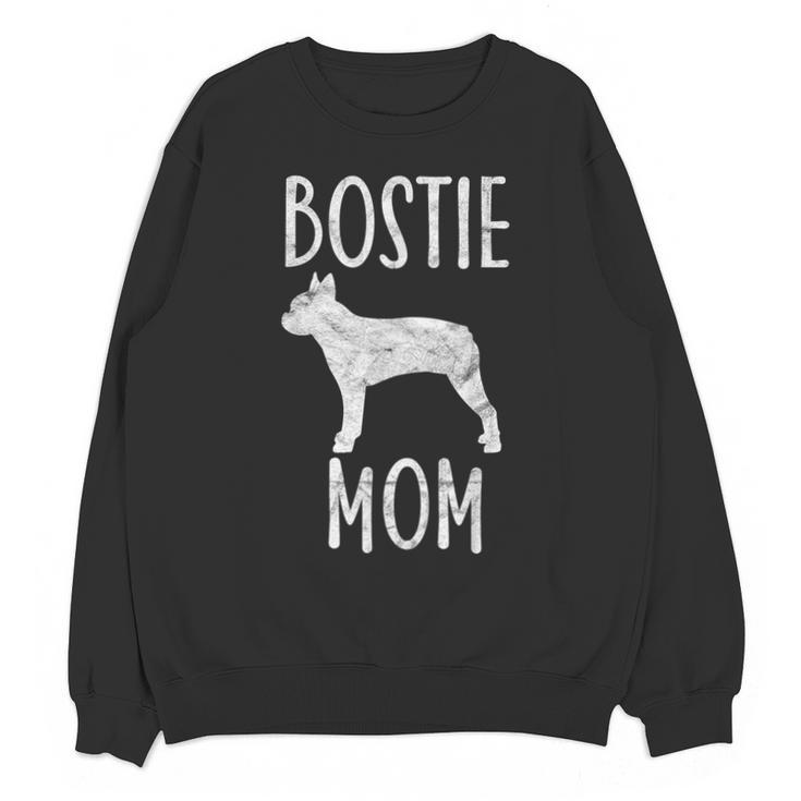 Vintage Boston Terrier Mom Dog Owner Bostie Mother Unisex Sweatshirt
