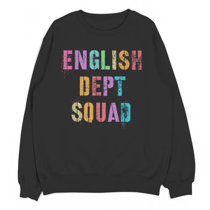 Vintage ENGLISH DEPT SQUAD Back To School Teacher Student Unisex Sweatshirt