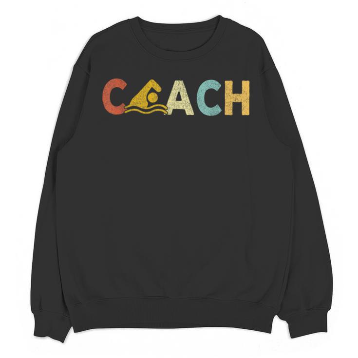 Vintage Swim Coach Swimming Coach Swim Teacher Swimmer Retro Unisex Sweatshirt