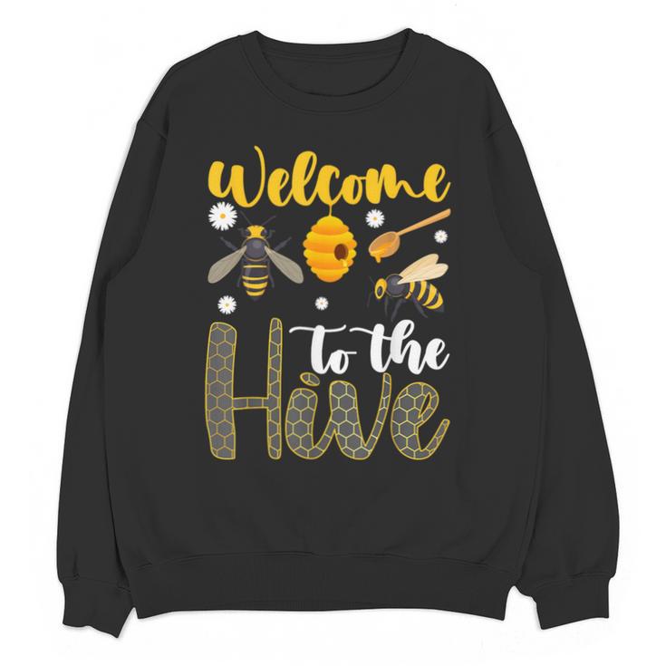 Welcome To The Hive Bee Teacher Back To School Unisex Sweatshirt