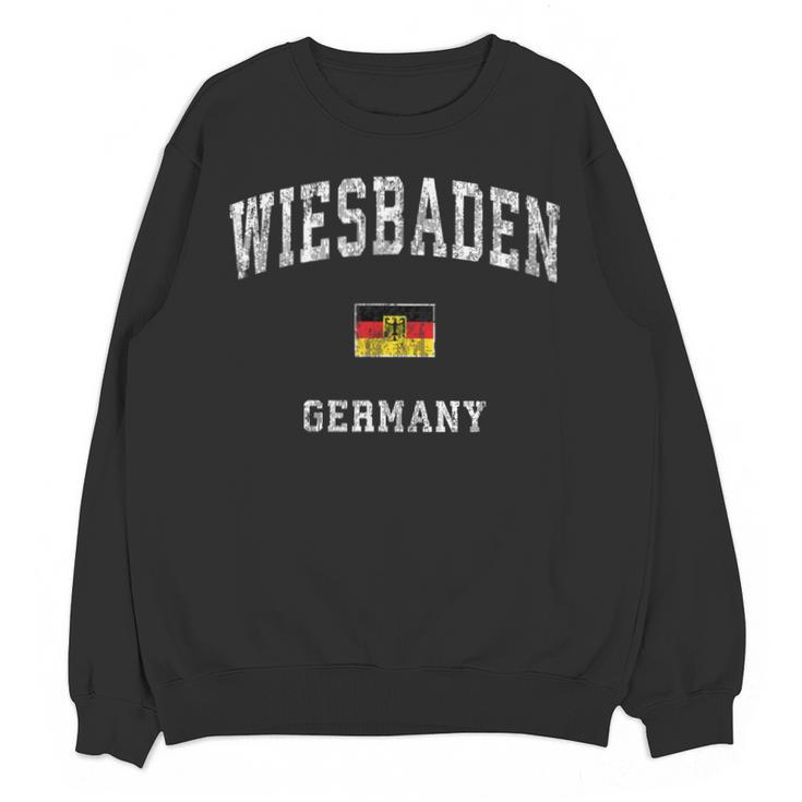Wiesbaden Germany Vintage Athletic Sports Unisex Sweatshirt