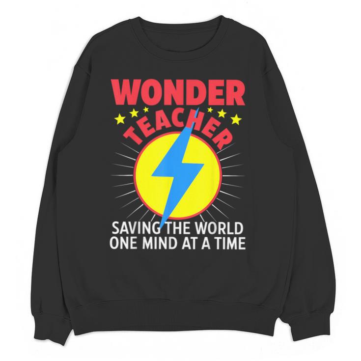 Wonder Teacher Costume Shirt Teacher Halloween Costume Men Women Unisex Sweatshirt