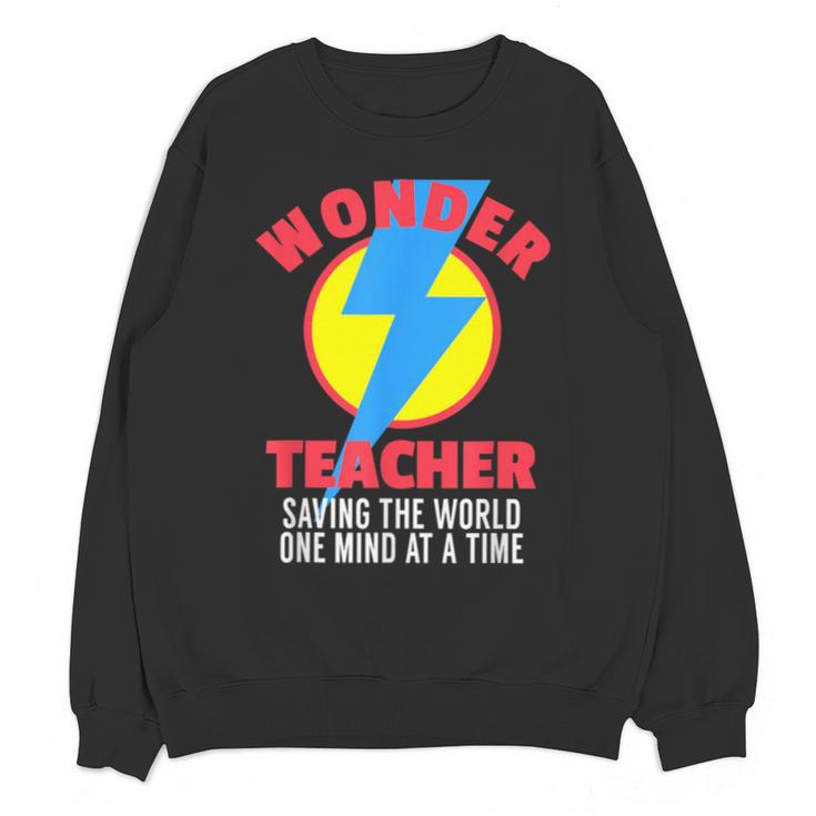 Wonder Teacher Costume Shirt Teacher Halloween Costume Tee Unisex Sweatshirt