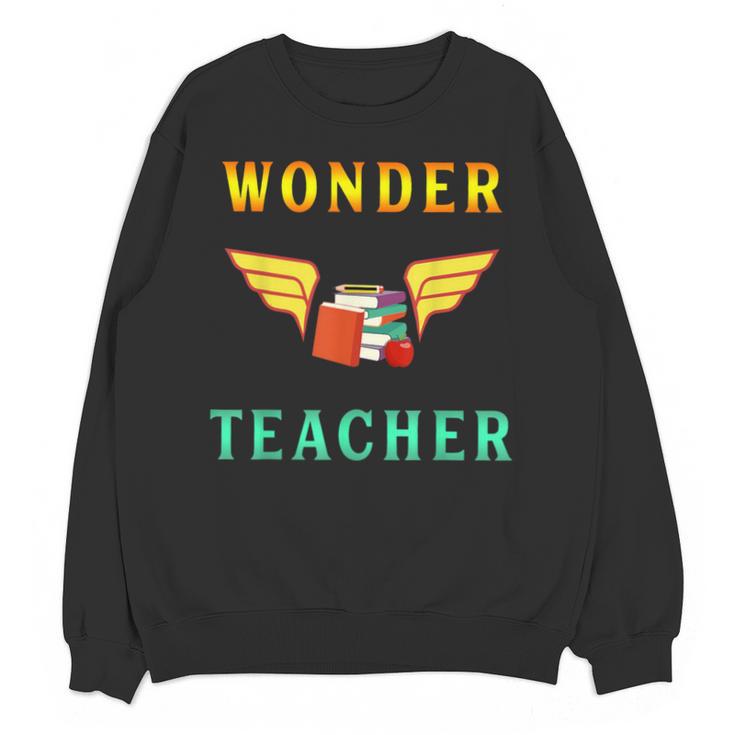 Wonder Teacher Instructor Professor Proud Literature Men Women Girls Kids T-Shirt Unisex Sweatshirt