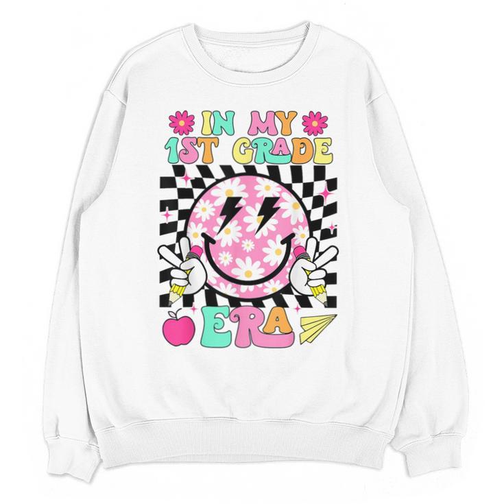 In My 1st Grade Era Smile Face Back To School Teacher Kid Unisex Sweatshirt